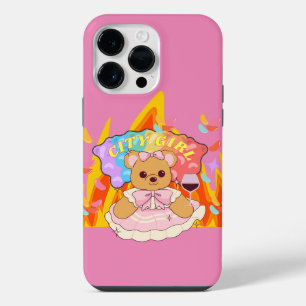 Mikitiez summer teddy bear jelly red wine fire iPhone 14 pro max case