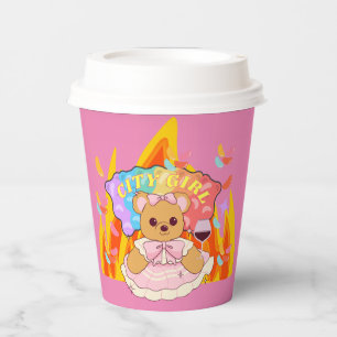 Mikitiez summer teddy bear jelly red wine fire paper cups