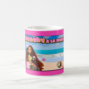 Mikitiez Thailand coconut beach lotus pink white Coffee Mug