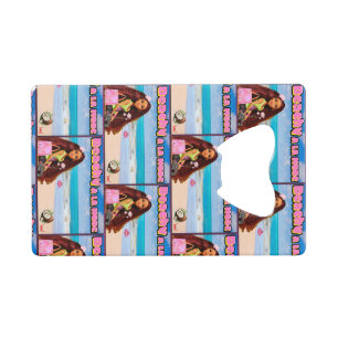 Mikitiez Thailand coconut beach lotus pink white Credit Card Bottle Opener