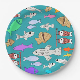 Mikitiez venus mermaid fishing summer  paper plate