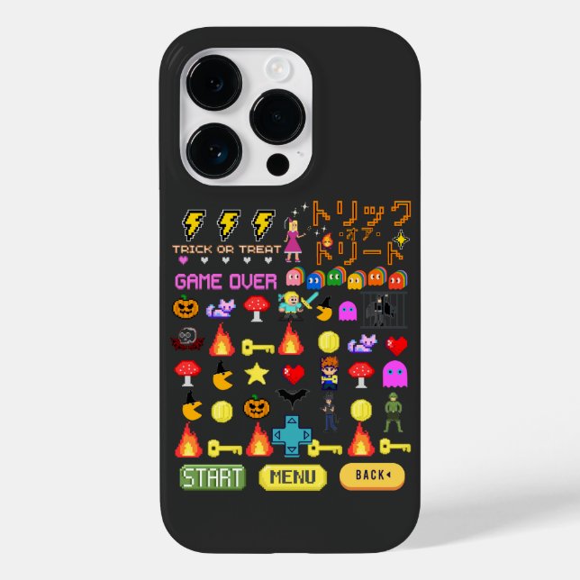 Mikitiez videogame pixel halloween spooky bat  Case-Mate iPhone case (Back)