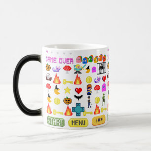 Mikitiez videogame pixel halloween spooky bat  magic mug