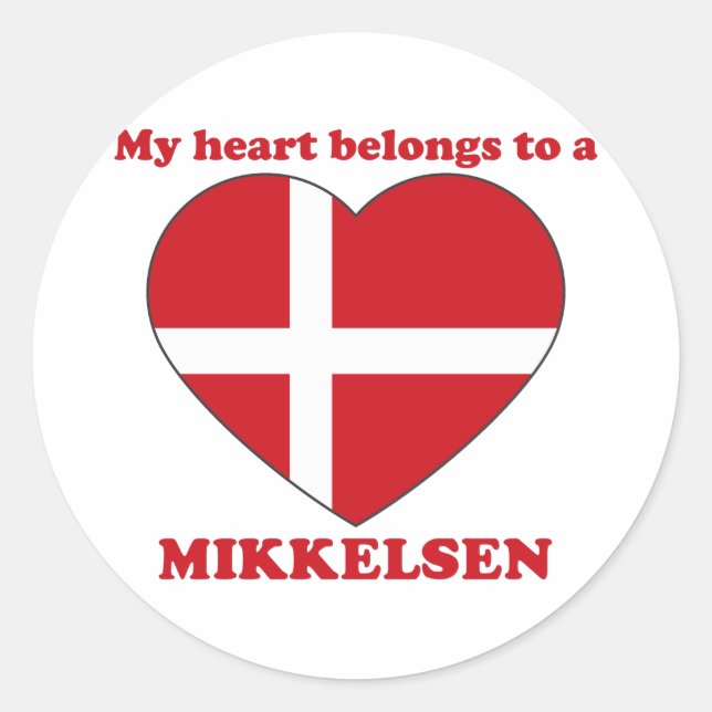 Mikkelsen Classic Round Sticker (Front)