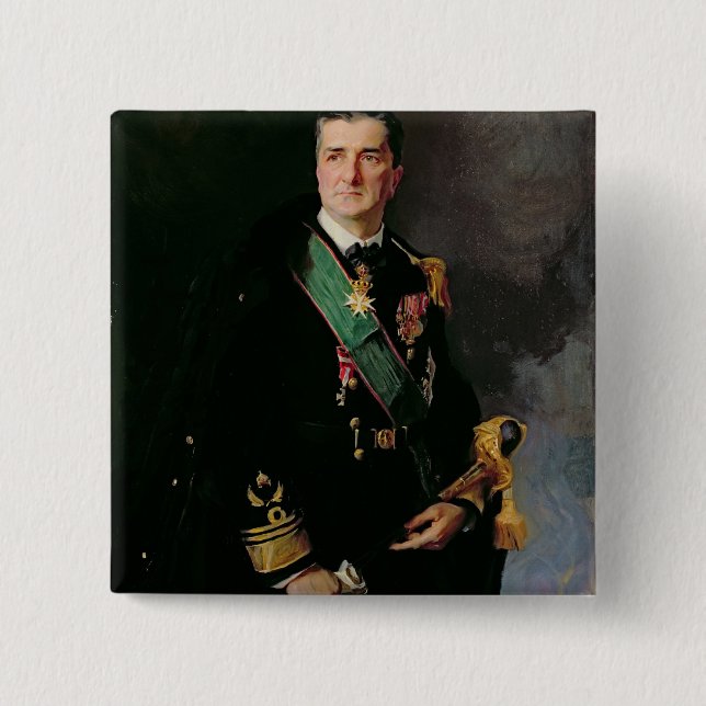 Miklos Horthy de Nagbanya 2 Inch Square Button (Front)