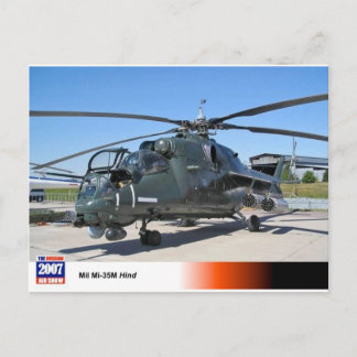 MIL 35 HIND RUSSIAN HELICOPTER POSTCARD