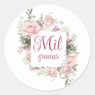 Mil Gracias, Spanish Thank You Stickers