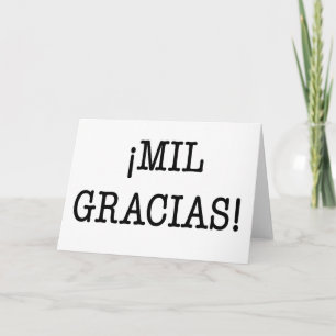 MIL GRACIAS! - Thank you greeting card in Spanish