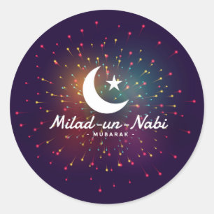 Milad-un-Nabi Mubarak Classic Round Sticker