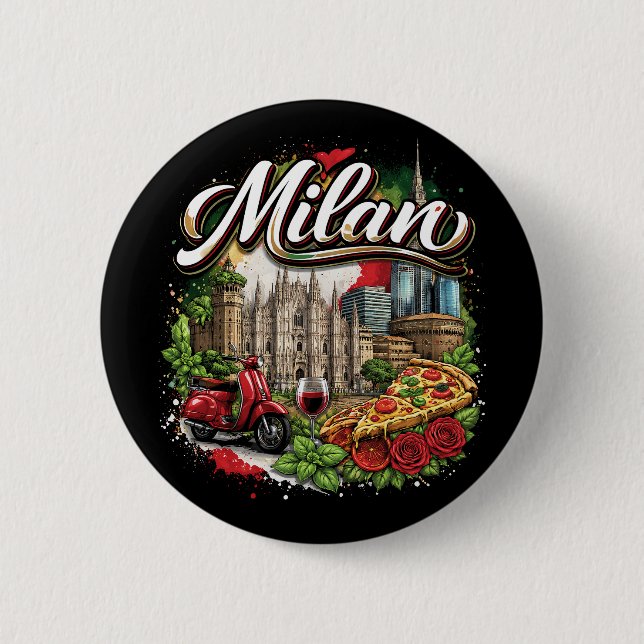 Milan 2 Inch Round Button (Front)