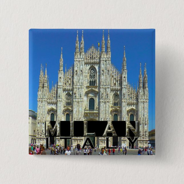 Milan 2 Inch Square Button (Front)