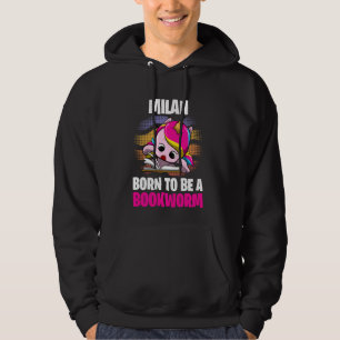 Milan Born To Be A Bookworm Personalized Hoodie