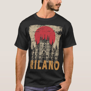 Milan Cathedral Vintage Italian Architecture Art T-Shirt