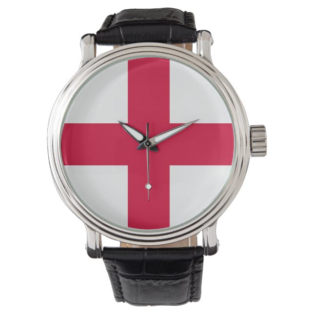 Milan city flag Milano Italy Italia symbol cross Watch (Front)