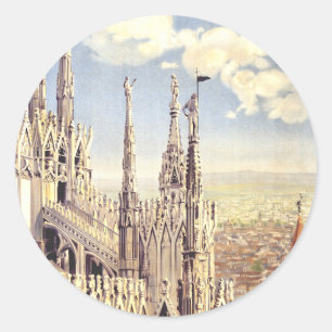 Milan Duomo Cathedral Nativity of Saint Mary Classic Round Sticker