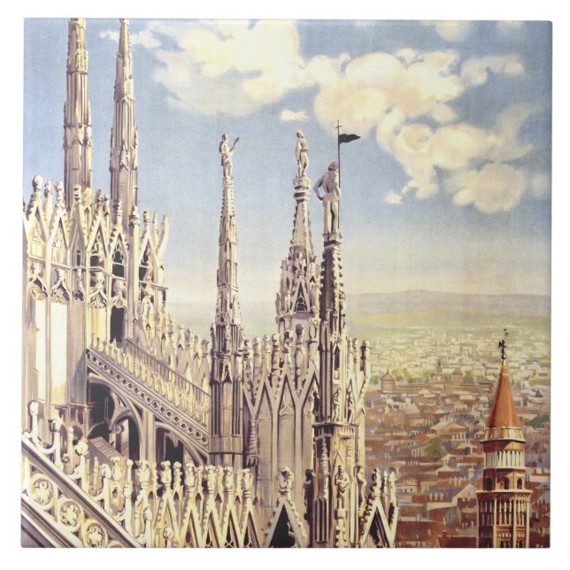 Milan Duomo Cathedral Nativity of Saint Mary Tile (Front)