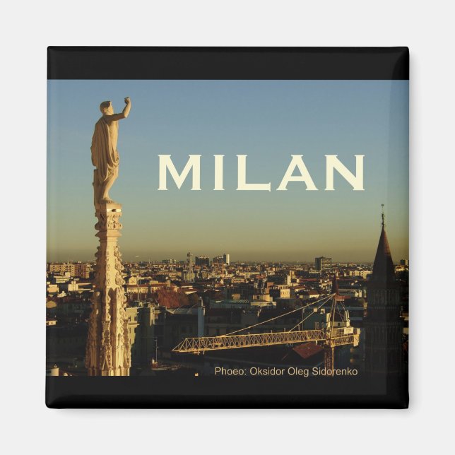 Milan Italie Voyage Photo Souvenir Aimants Frigo (Devant)