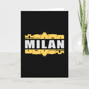 Milan Italy City Skyline Cityscape Funny Gift Card