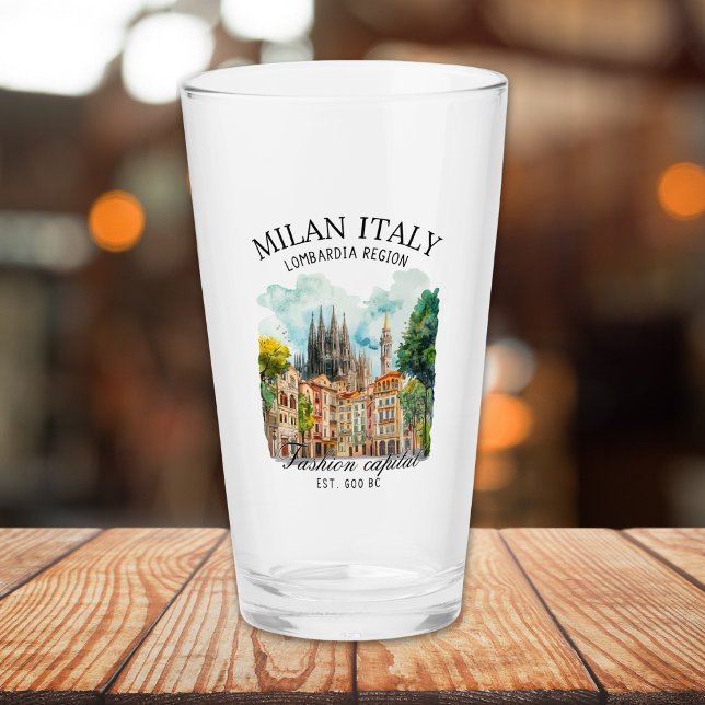 Milan Italy Design – Lombardia Skyline  Glass (Creator Uploaded)