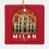 Milan Italy Duomo di Milano Travel Art Vintage