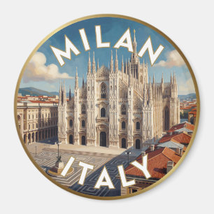 Milan Italy Historic City Scene ☀️ Magnet