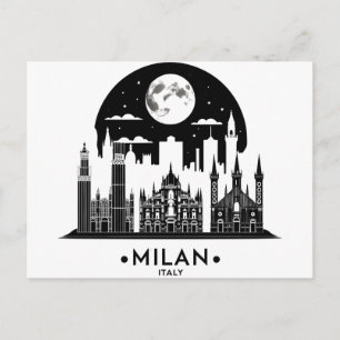 Milan Italy Skyline Postcard