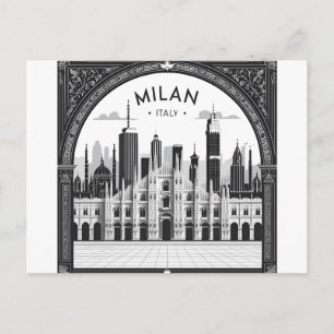 Milan Italy Skyline Postcard