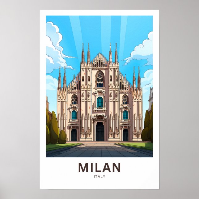 Milan Italy Travel Print (Front)