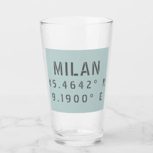 Milan Latitude Longitude Glass