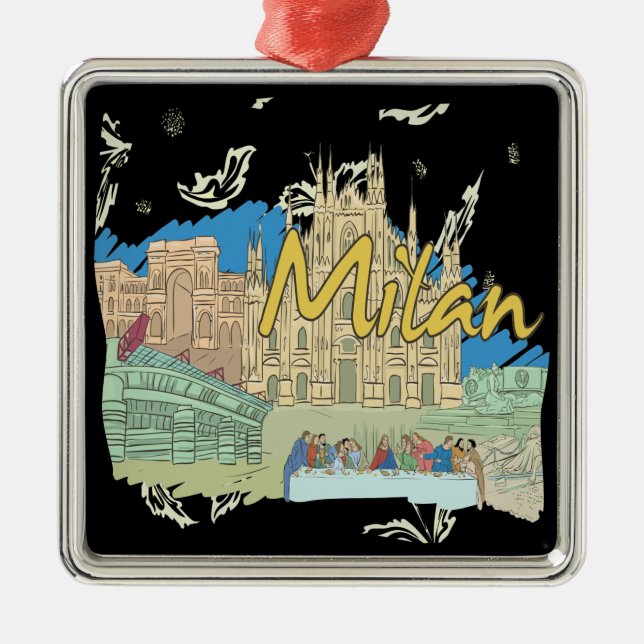 Milan Metal Ornament (Front)