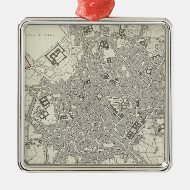 Milan Milano Metal Ornament (Front)