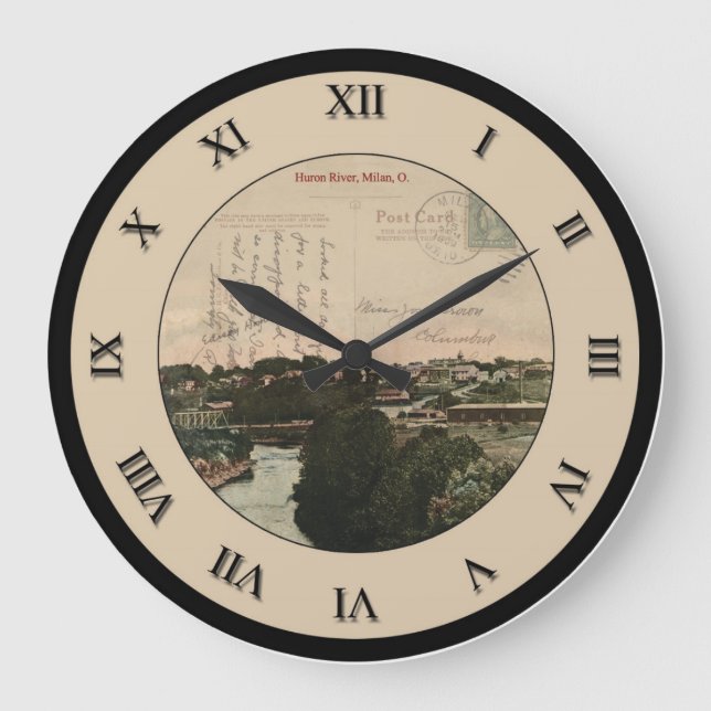 Milan Ohio Post Card Clock (Front)