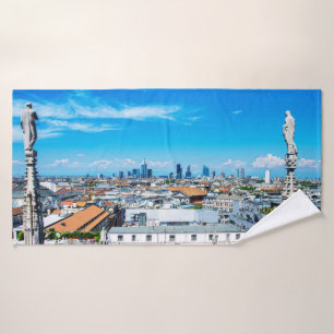 Milan skyline bath towel set