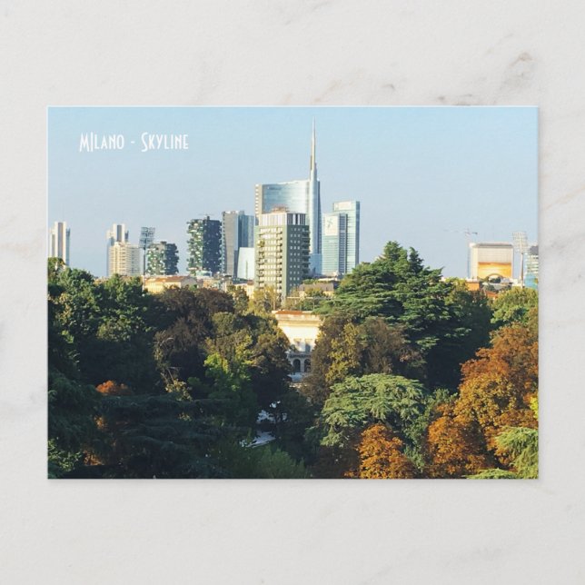 Milan skyline from the Triennale terrace - Italy Postcard (Front)