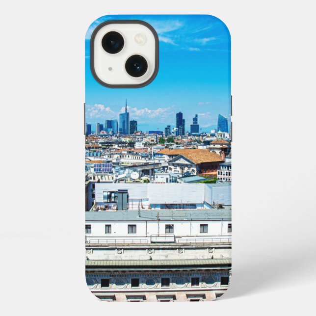 Milan skyline iPhone case (Back)