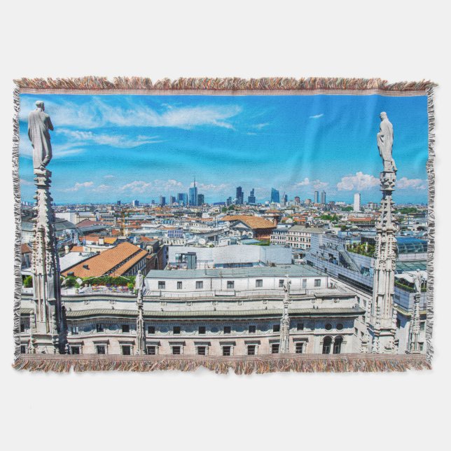 Milan skyline throw blanket (Front)