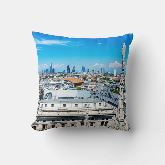 Milan skyline throw pillow (Front)