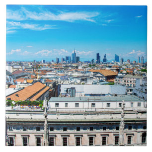 Milan skyline tile