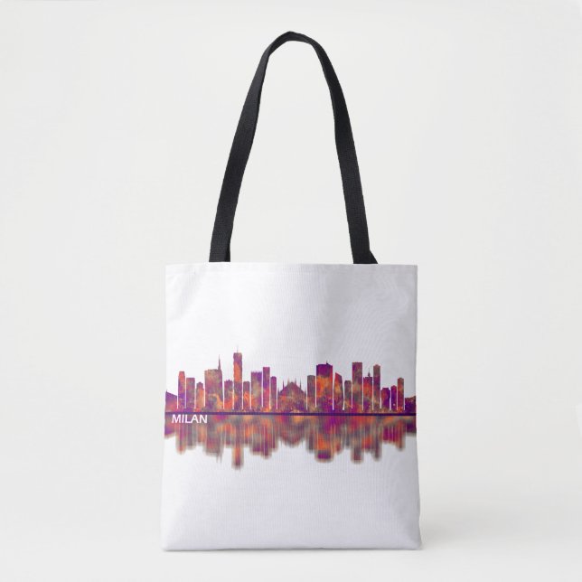 Milan Skyline Tote Bag (Front)