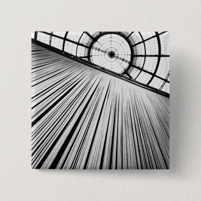 Milano Italy, Display at the Galleria 2 Inch Square Button (Front)