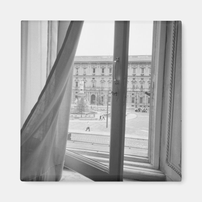 Milano Italy, View from La Scala Opera Window Magnet (Front)