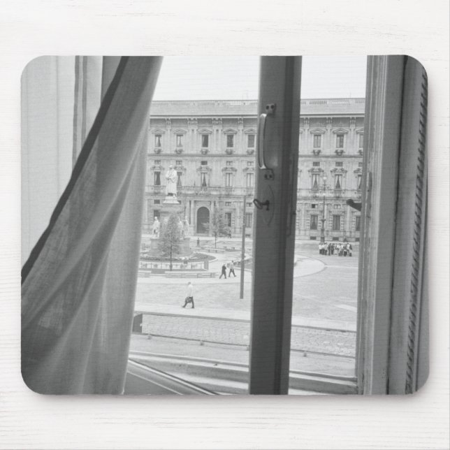 Milano Italy, View from La Scala Opera Window Mouse Pad (Front)