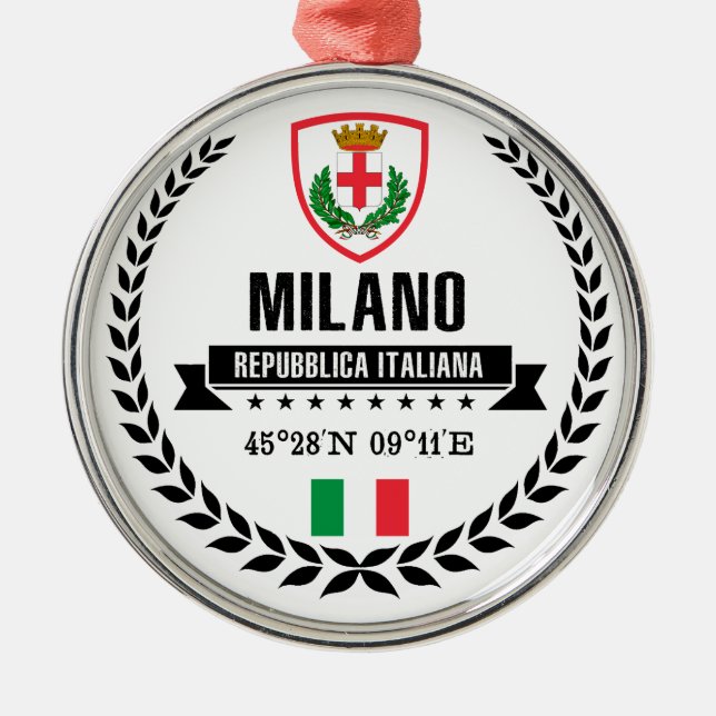 Milano Metal Ornament (Front)