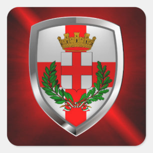 Milano Mettalic Emblem Square Sticker
