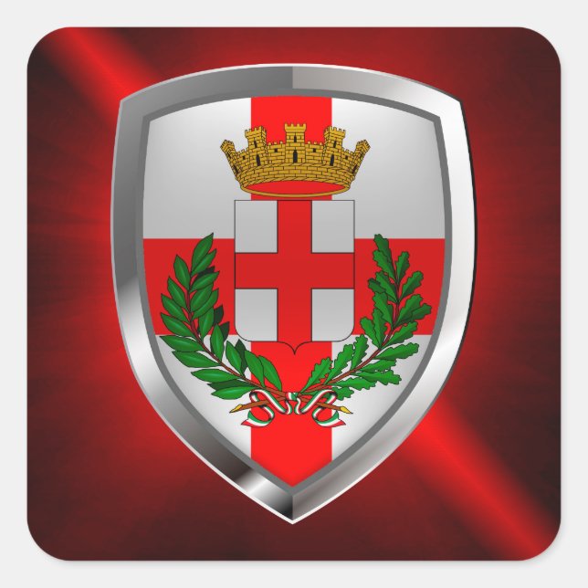 Milano Mettalic Emblem Square Sticker (Front)