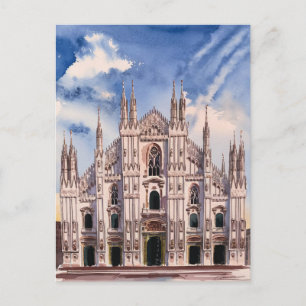 Milano, Milan Cathedral Painting Postcard