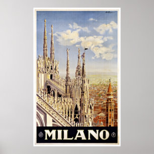 Milano Milan Italie - Affiches Vintage voyage