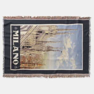 Milano (Milan) vintage voyage jeter couverture