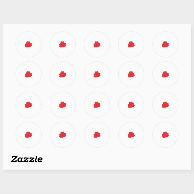 Milano Red, Rose Madder heart Design Sticker (Sheet)
