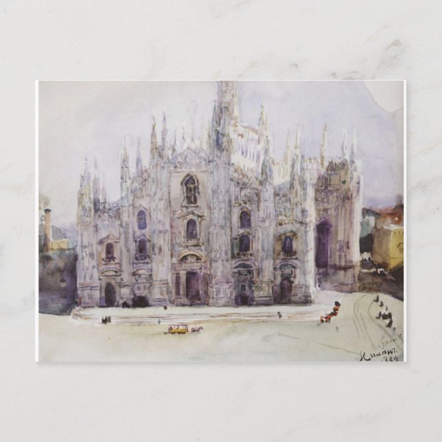 Milan's Cathedral by Vasily Surikov Postcard (Front)
